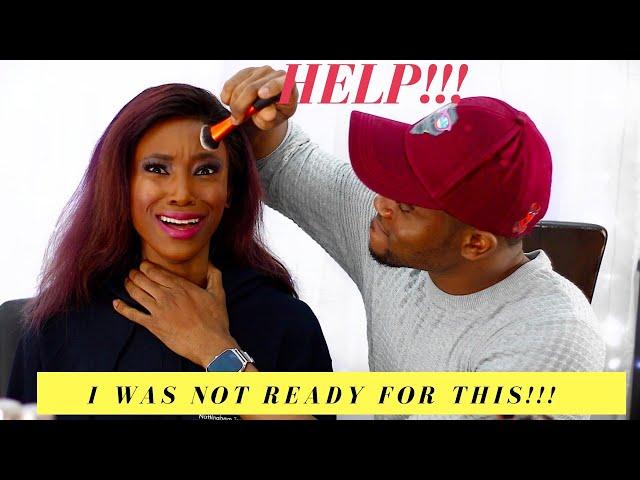 MY BROTHER DOES MY MAKEUP FUNNY AF// MAKEUP COMEDY // KELECHI MGBEMENA