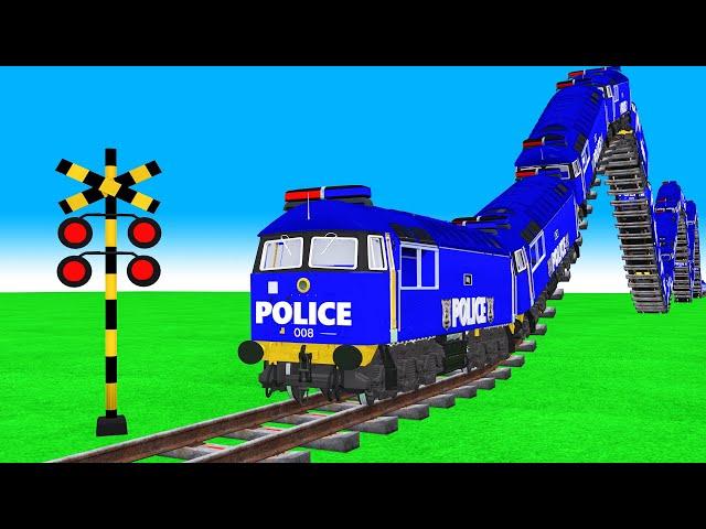 電車アニメ | Railway Crossing | 電車アニメ | police railroad crossing fumikiri train #1