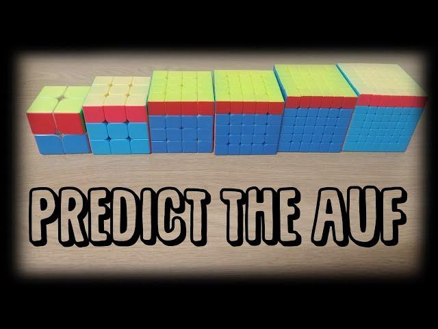 How To Predict The AUF For Any Cube ( Adjusting The U Face )