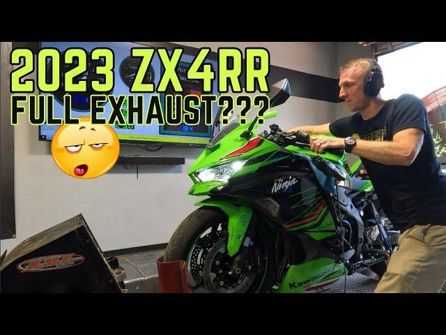 2023 Kawasaki ZX4RR | Full Exhaust vs Slip On Dyno Numbers