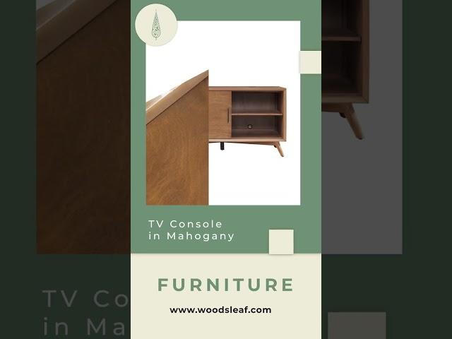 TV console in mahogany  || #woodsleaf #furniture #architecture #trending #shorts #buynow #india