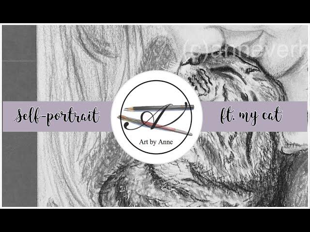 Drawing a self-portrait | Art by AnneVerhoef