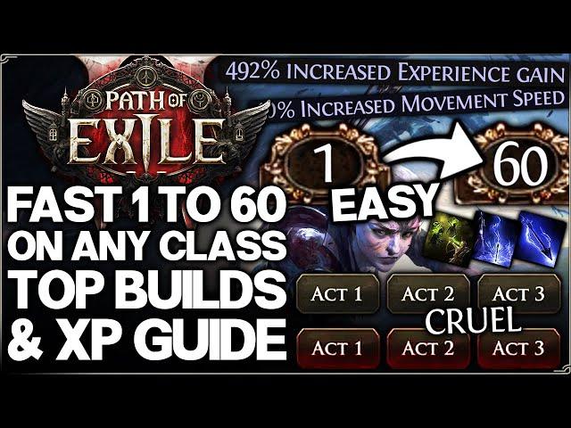 Path of Exile 2 - How to Level FAST On ANY Class - Best Build & EASY Leveling XP Skill Points Guide!