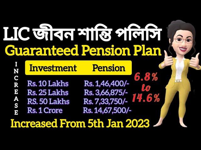 LIC New Jeevan Shanti Pension Plan  Best Pension Plan 2023 Guaranteed Pension Plan জীবন শান্তি পলিসি