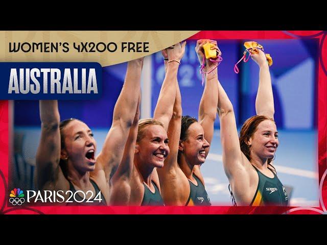 Australia COMES TOGETHER to win 4x200m freestyle relay; USA finishes with silver | Paris Olympics