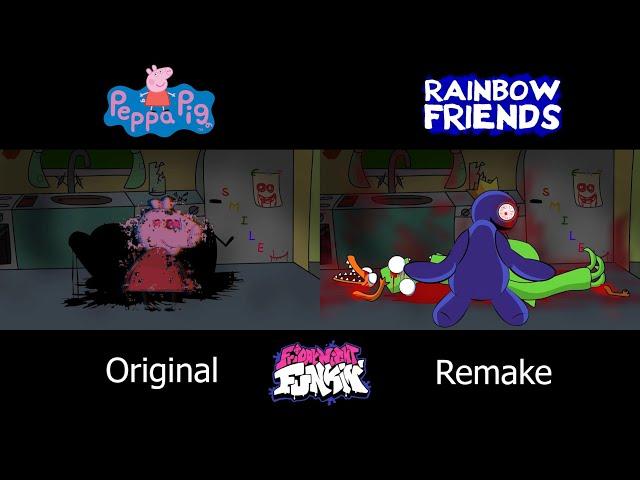 Peppa Pig x Rainbow Friends Animation Comparison