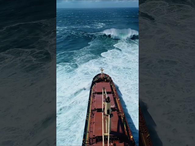 Cargo Ship Sailing Through Rainy Seas #cargoship #ship #marineservices