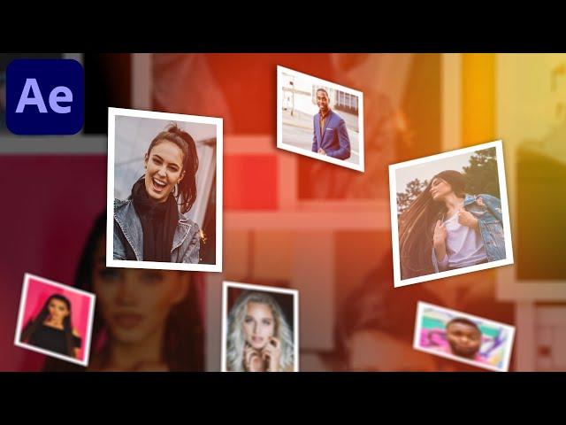 Camera Fly Trough Picture Slideshow Animation in After Effects - After Effects Tutorial