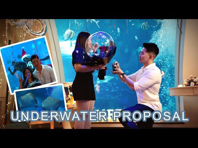 Underwater Proposal at Ocean Suite, Equarius Hotel, Resort World Sentosa Singapore - Jasper & Andrea