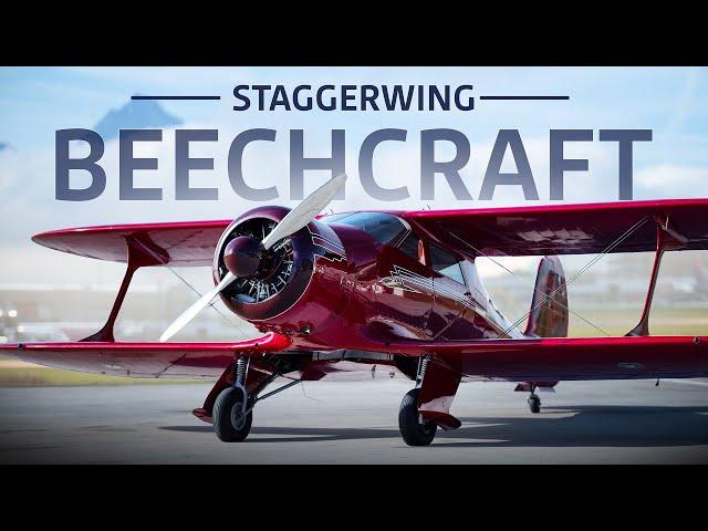  SPOTLESS  1943 BEECH D17S STAGGERWING (4K - RAW SOUND) FULL START-UP AND TAKE-OFF