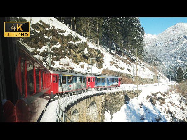 Train Journey Through the Alps Switzerland | Sleep Relaxation Sounds 4K