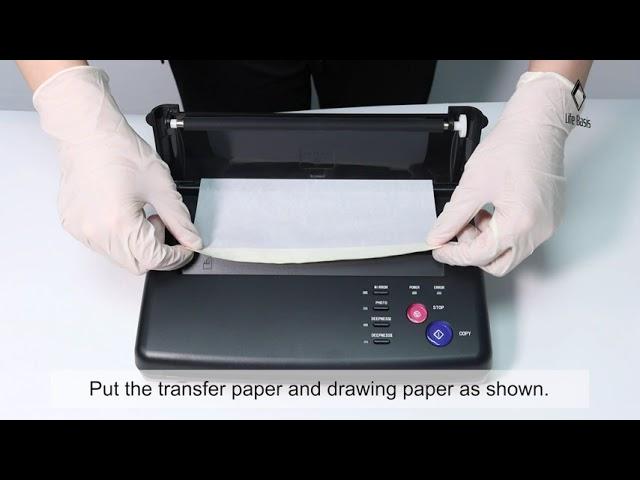 Life Basis Thermal Tattoo Stencil Printer Set Up Instruction