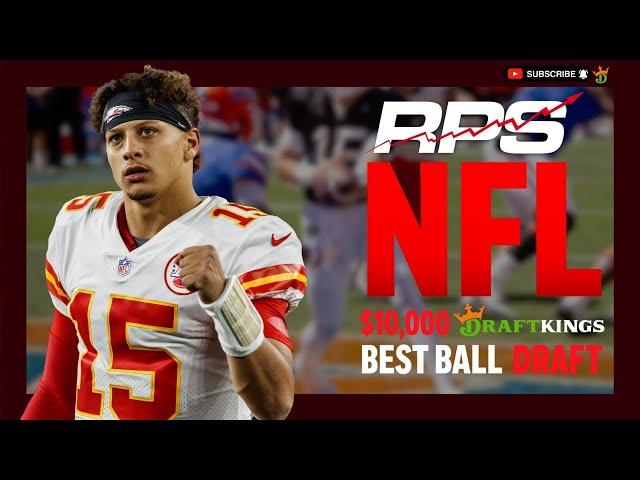 $10,000 Entry Fee DraftKings Best Ball Draft | 7/22 - NFL DFS Strategies, Picks, Advice