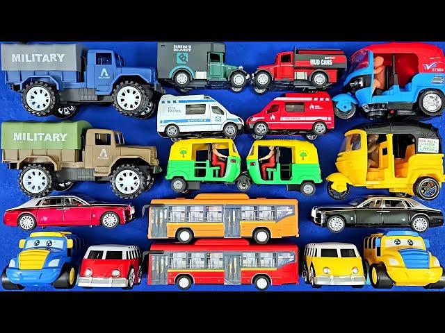 Ultimate Toy Car Adventure: Mud Cane Truck, Auto Rickshaw, Baby Bus, Fire Truck & Rolls Royce