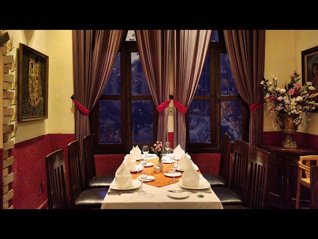 Nature Sounds: Rain on Window Of Romantic Restaurant For relaxing, sleeping, studying - Sleep Music