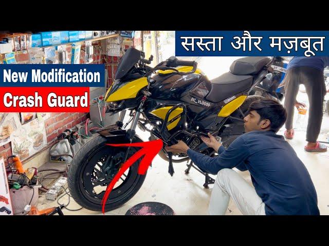 Hero Xtreme 125r Crash Guard install  | Red Xtreme 125R modified | Cheap Modifications hero xtreme