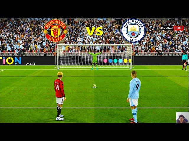 Manchester City vs Manchester United - Penalty Shootout 2024 - Haaland vs Man Utd | eFootball PES