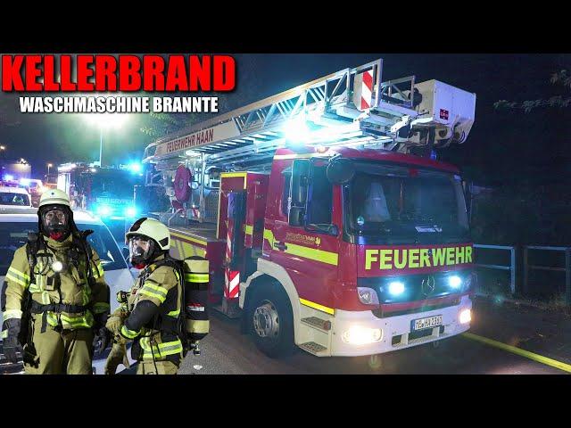 [KELLERBRAND IN EINEM MEHRFAMILIENHAUS!] - Waschmaschine brannte ~ Feuerwehr Haan im Einsatz -