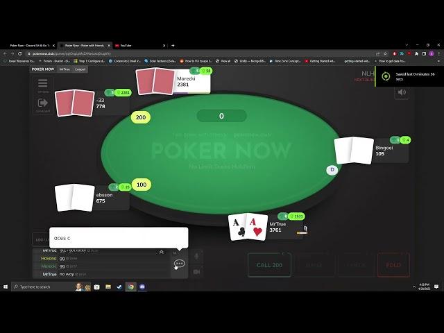 Pocket Aces Lose 3 Hands in a Row