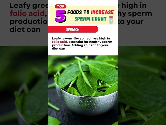 5 Superfoods to Increase Sperm Count | How to increase sperm count | Low sperm count #shortsfeed