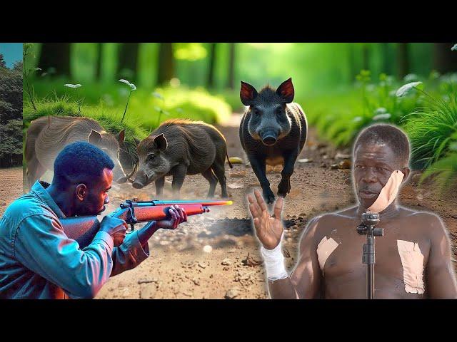 Whoa  Terrifying Forest Encounter: Hunter Battles Bush Pig, Faces Dark Witches Attack! Real Kasongo