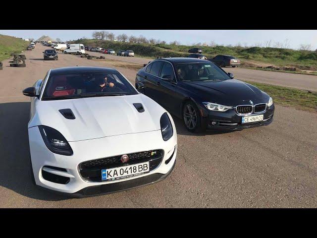 Дикий Jaguar F-Type R кинул вызов BMW M5, Audi S8, Yamaha R6 и не только