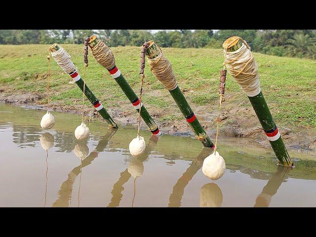 Unique Hook Fishing Technique | Hunting Big Fish By Hook in River | River Fishing