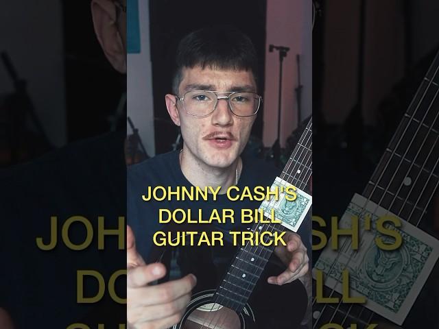 Johnny Cash dollar bill guitar trick… #guitar #guitarist #guitarplayer #guitartricks #musician