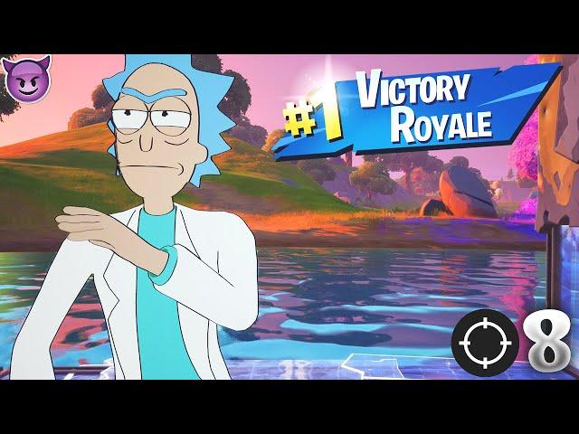 8 Kill Solo Win With Rick Sanchez Gameplay In Fortnite Battle Royale (Season 7)