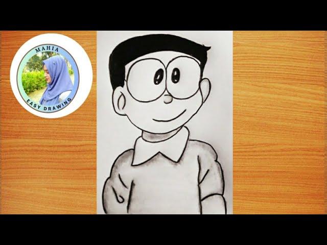 How to Draw Nobita from Doraemon || Easy drawing ideas for beginners || Easy Nobita drawing