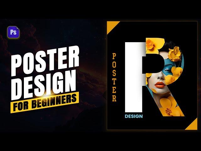 How to Create Letter Poster Design | Poster Design in Photoshop Tutorial