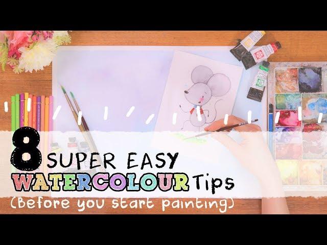 8 Super Simple, Super Easy, Beginner Watercolour tips before you start