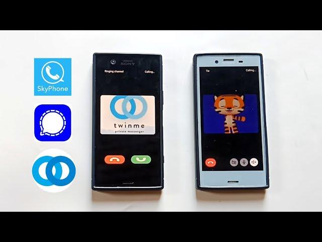 2 SONY xperi compact, fake call/ skyphone/signal/twinme. incoming call & out going call