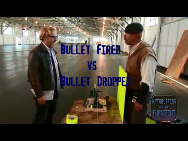 Bullet Fired vs Bullet Dropped - Mythbusters for the Impatient