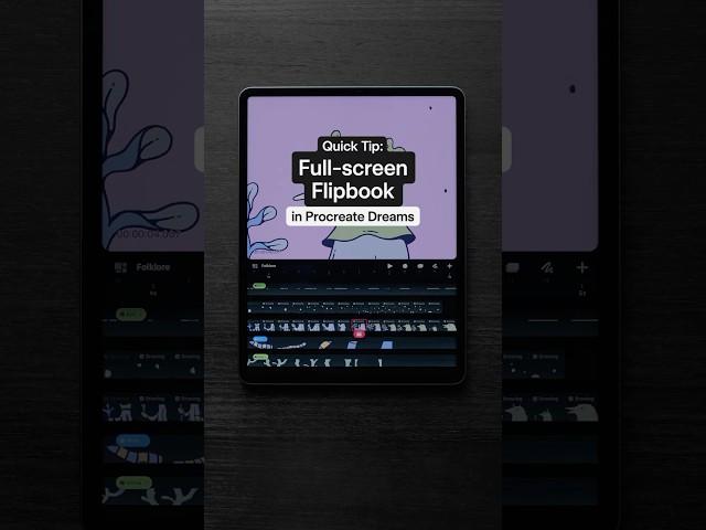Full Screen Flipbook in #ProcreateDreams