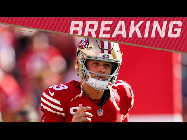 BREAKING  49ers Brock Purdy injured surgically repaired elbow according to Kyle Shanahan