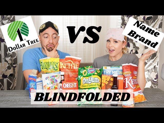 Dollar Tree VS Name Brand Blindfold Taste Test|Megan Navarro