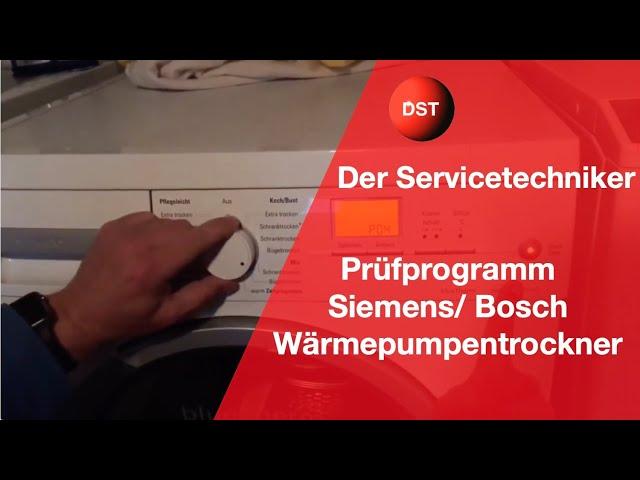 Prüfprogramm Siemens/ Bosch Wärmepumpentrockner