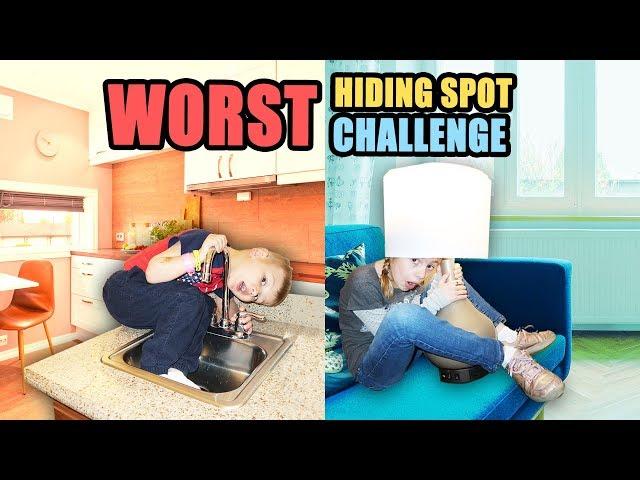 Last to Be FOUND in The WORST HIDING PLACE WINS! Hide and Seek Game!