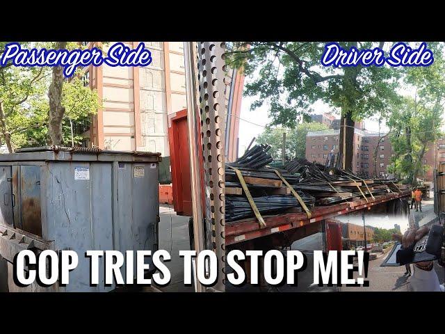 May Be The Tightest Tractor Trailer Back In On Youtube! (NYPD Cop Tries To Stop Me!) #trucking