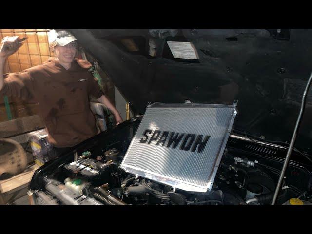 We got a new SPAWON radiator and did a cat and resonator delete on the 87’ Hardbody D21