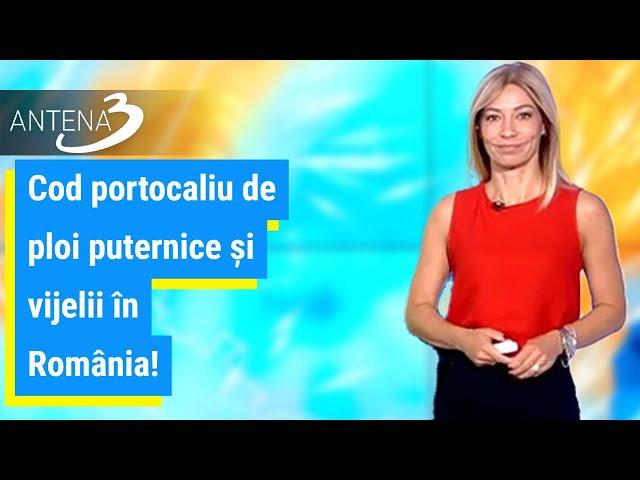 Cod portocaliu de ploi puternice și vijelii în România! Avertizare meteo pentru jumătate din țară