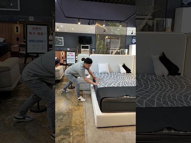 이래서 호텔침대 호텔침대 하는 겁니다.99만원 호텔침대세트 매트리스 포함️모먼트가구.파주본점.창원점.용인점️ #가구추천 #가구 #호텔침대 #침대프레임 #침대 #매트리스