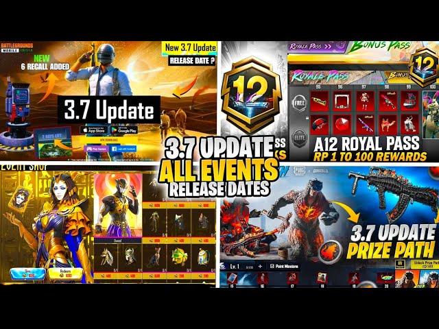 3.7 Update Leaks | A12 Royal Pass | Godzilla Prize Path | Anukhra X-Sut Leaks | 3.7 Update Bgmi/Pubg