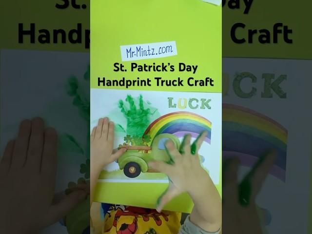 ️ St. Patrick’s Day Handprint Truck Craft – Fun DIY for Kids! 