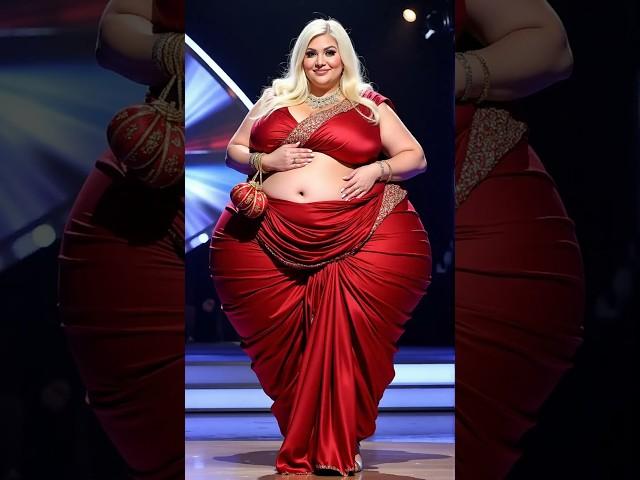 From Giant Queen to Bridal Grace – Russian Woman’s Indian Saree Glow Up  #agt