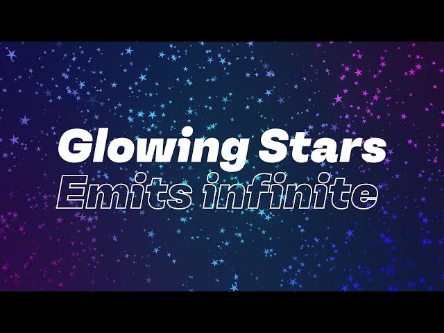 Glowing Stars emits infinite | Abstract Background Video Stock Footage