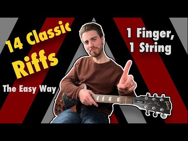 Easy Guitar Riffs That Sound Hard - 1 string riffs (for beginners)