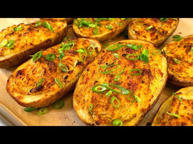 Потрясающий рецепт Картошки в духовке! Фаршированная Картошка. Вкусный ужин из Простых продуктов!