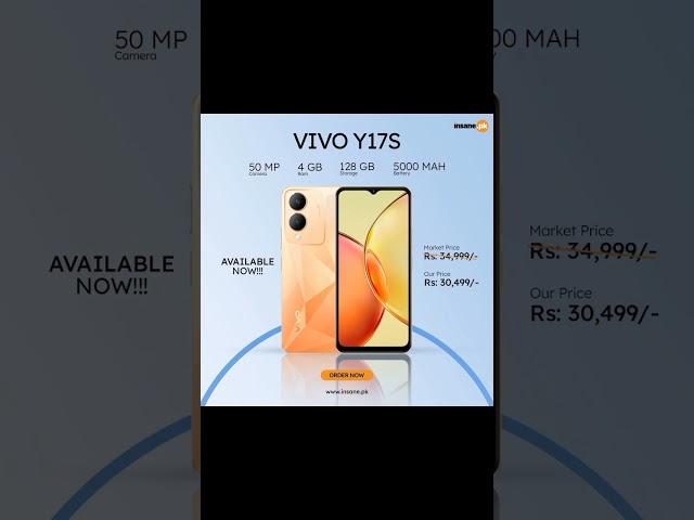 Vivo Y17s| Vivo Y17s Price in Pakistan 2024| Insane.pk.#vivo #vivosmartphone #smartphone #pakistan.